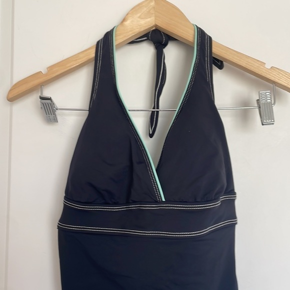 Anne Cole Collection Women’s One Piece Swimsuit Black/Teal 10 - Picture 2 of 7